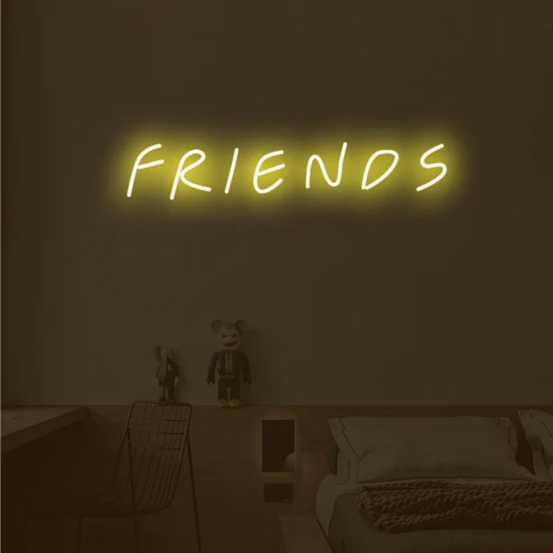 Friends LED Neon Sign for Home Office Party Wall Bar Gym Birthday Holiday - Lighting - Acrylic Transparent