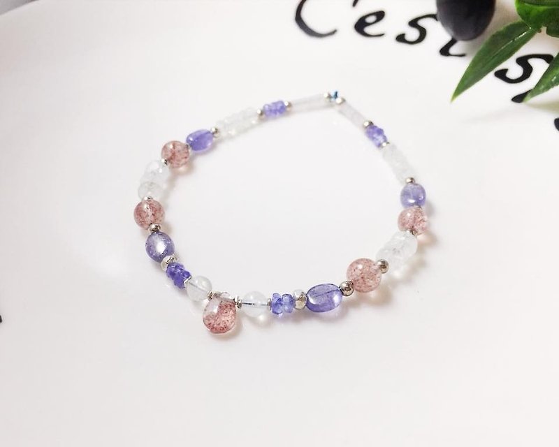 MH sterling silver natural stone custom series _ fruit feast _ limited edition 1 - Bracelets - Gemstone Pink