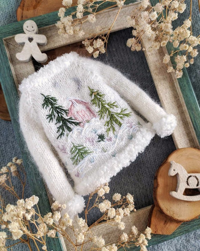 Blythe 聖誕毛衣針織娃娃裝 - 桌遊/牌卡 - 羊毛 