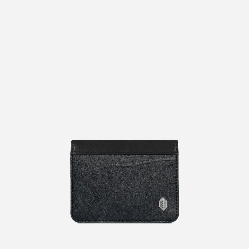 Bi-fold Cardholder Wallet - Black - 名片夾/名片盒 - 植物．花 黑色