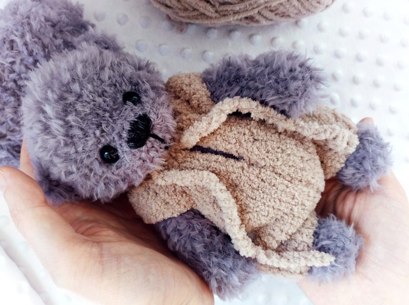 Handmade teddy bear/ cute baby toys/ kawaii bear/ plush animal toys/ plush bear - 寶寶/兒童玩具/玩偶 - 其他材質 
