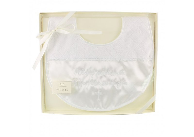 ◤ baby bibs | baptism blessing - Bibs - Other Materials White