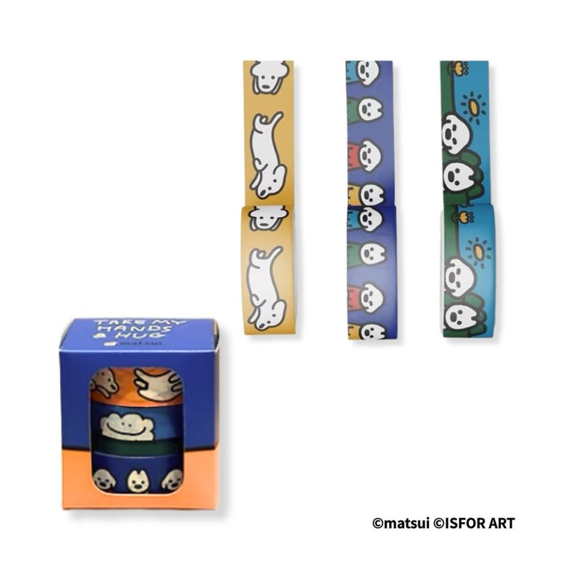 matusi DOGS 紙膠帶 - Style B (set of 3) - 紙膠帶/和紙/PET - 其他材質 