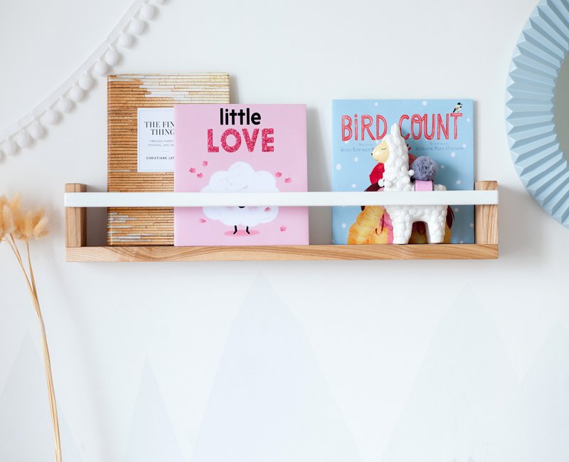 儿童房天然木浮书架 - 兒童家具 - 木頭 