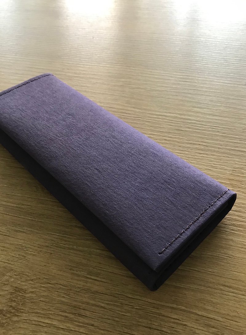 -Washed paper long clip/Coriola*new color - Wallets - Paper Purple