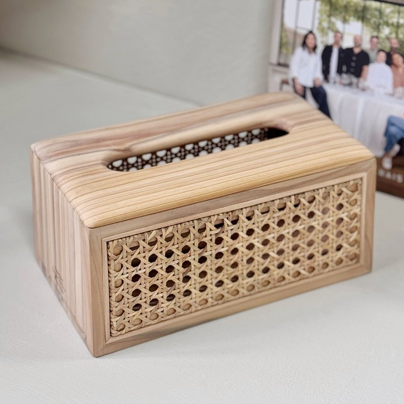 Tomood/ solid wood double-sided Tissue Box between earth and wood_Taiwan fir - กล่องทิชชู่ - ไม้ สีกากี