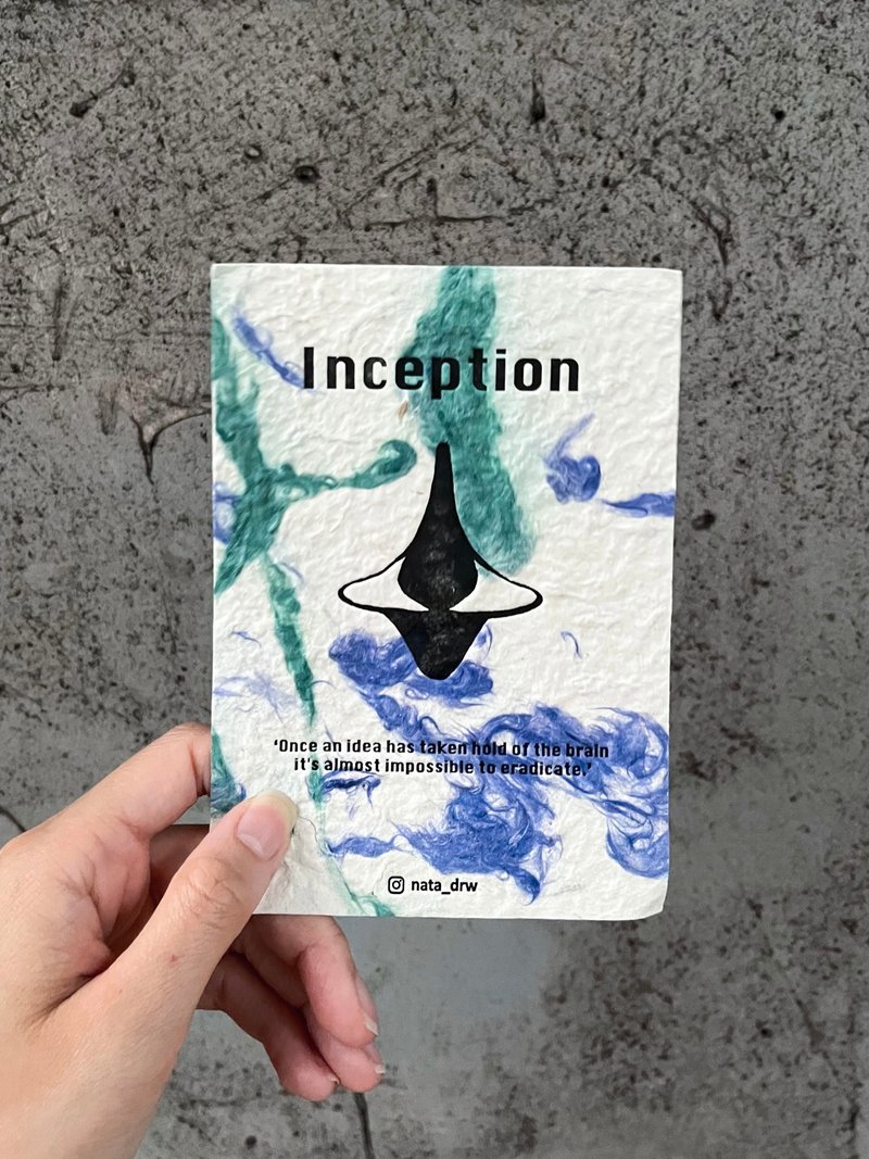 Inception 全面啟動 | 電影明信片 心意卡 插畫 手造紙 紮染手工 - 卡片/明信片 - 紙 