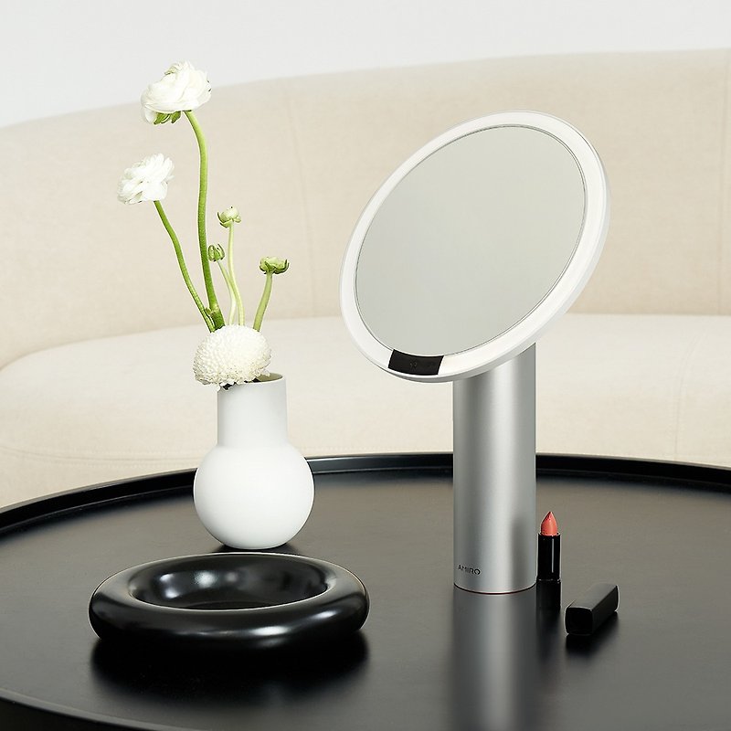 全新第三代AMIRO Oath自動感光LED化妝鏡(國際精裝彩盒版)-雲貝白 - 彩妝刷具/鏡子/梳子 - 鋁合金 多色