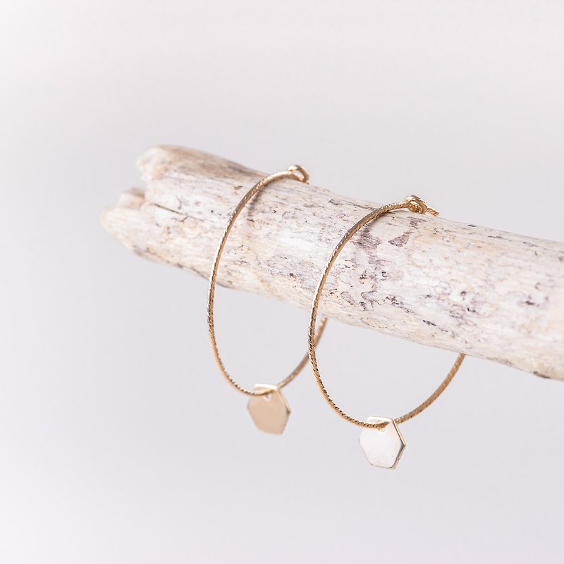 URUGUAY loop earrings in 14k Gold-Filled, Light-weight hoop earrings - Earrings & Clip-ons - Precious Metals 