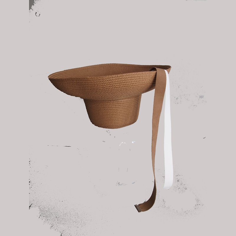 Straw hat, hat, paper, high-quality straw hat, Bao Laf, elegant, unisex, chin strap - Hats & Caps - Paper Multicolor