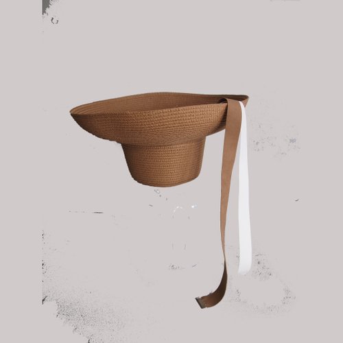 battement-hat ストローハット ハット 帽子 ペーパー 高階 麥わら帽子 バオ ラフ 上品 ユニセックス 顎紐