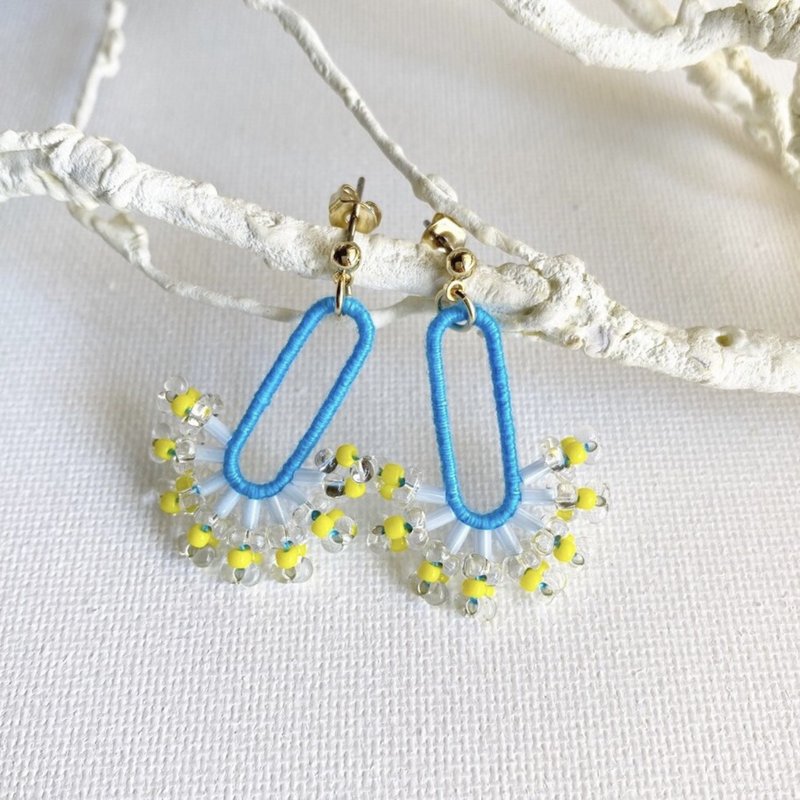 Coral earrings Clip-On[blue] - Earrings & Clip-ons - Glass Blue