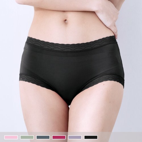 Pink Lady 6 colors-graphene non-marking ice silk cool feeling antibacterial  and moisture-wicking lace mid-high waist underwear - Shop pinklady95 Women's  Underwear - Pinkoi