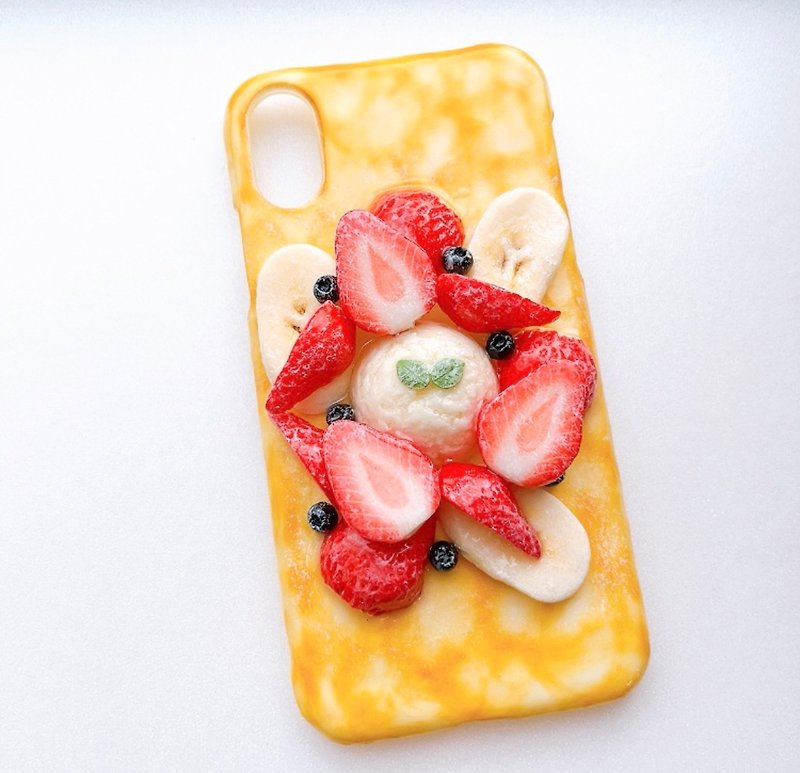 Fruit crepe iPhone case - เคส/ซองมือถือ - ดินเหนียว สีเหลือง