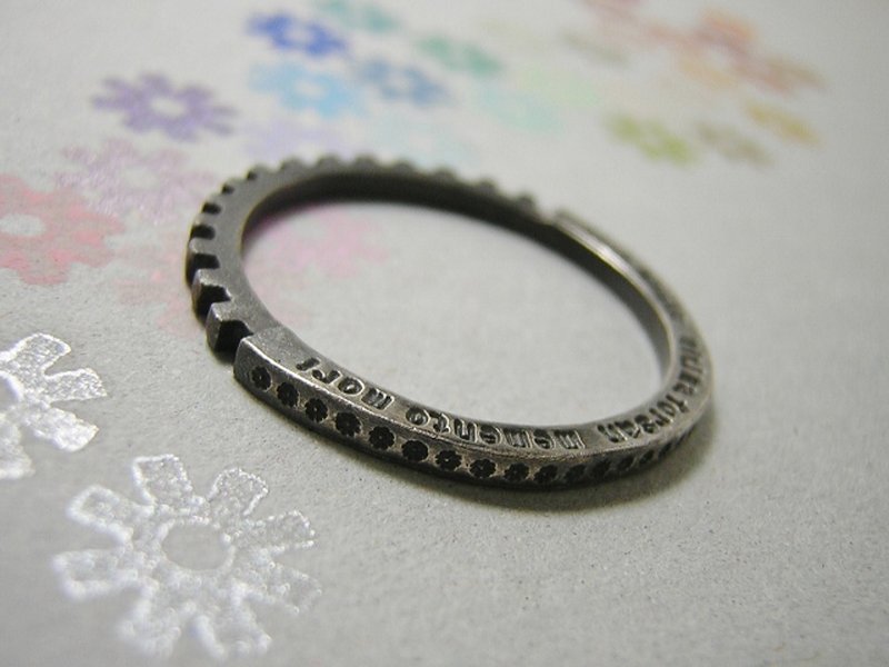 teeth wreath ( mille+-feuille ) 1~ 25号 ( ペンダントトップ１つの価格 ) 銀 吊墜頂 垂飾頂 齒輪 花圈 兔子 拉丁諺語 - 戒指 - 純銀 銀色