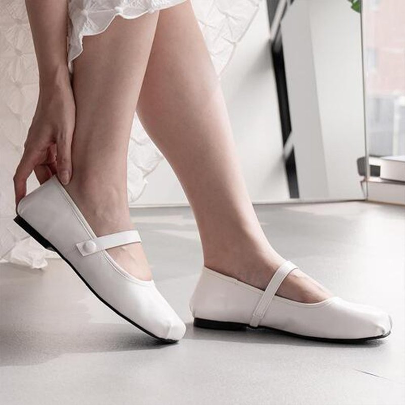 PRE-ORDER SPUR Ballerina MJ 平底鞋 SS8041 White - 其他女皮鞋 - 其他材質 
