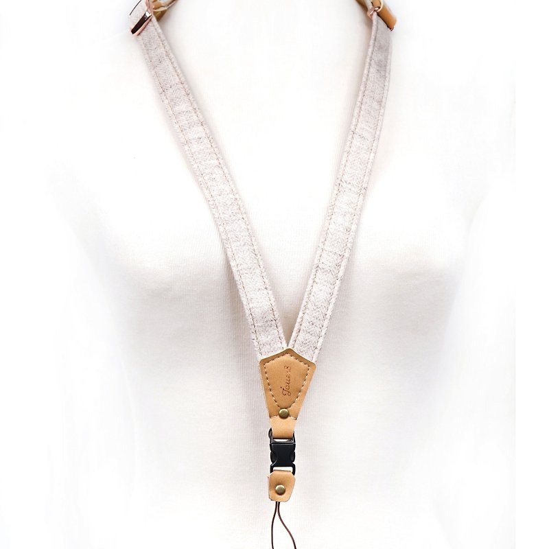 Phone strap neck hanging type - re-engraved classic - เชือก/สายคล้อง - ผ้าฝ้าย/ผ้าลินิน 