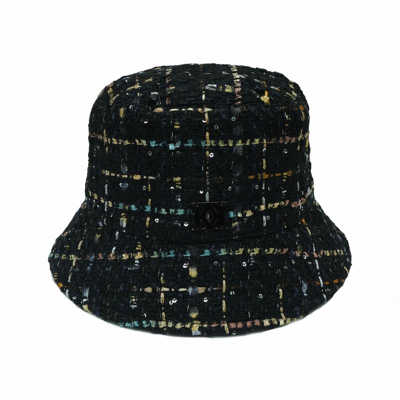 KAIKAI - Mirror Reflection - Checked Thick Flower Bucket Hat - Hats & Caps - Polyester Multicolor