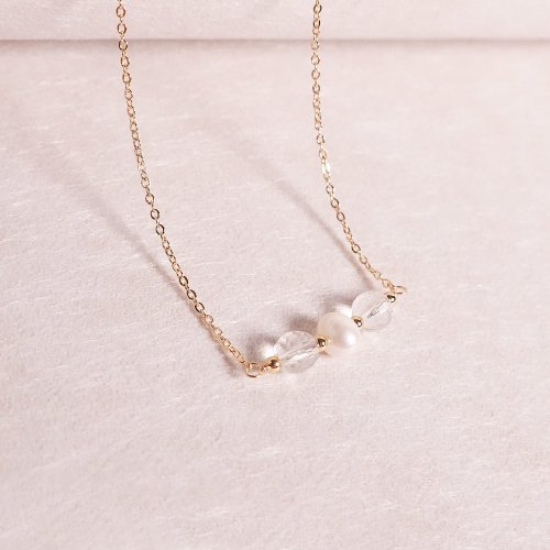 歆飾 Hsin Jewelry 純淨雅緻│天然珍珠 白水晶 水晶項鍊