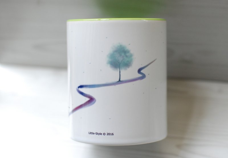 [Mug] Road (customized) - แก้วมัค/แก้วกาแฟ - วัสดุอื่นๆ สีเขียว