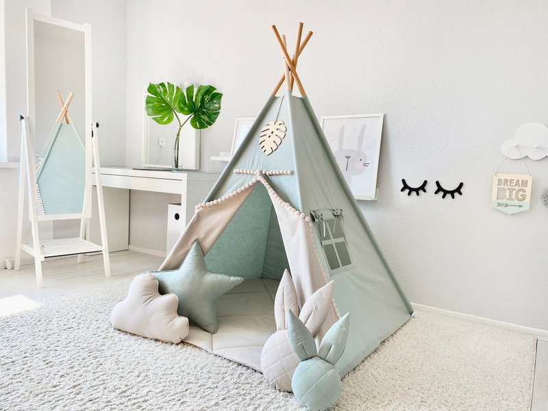 Teepee, kids teepee, tee pee tent, tee pee, tipi, play tent, childrens teepee - ของเล่นเด็ก - ผ้าฝ้าย/ผ้าลินิน 