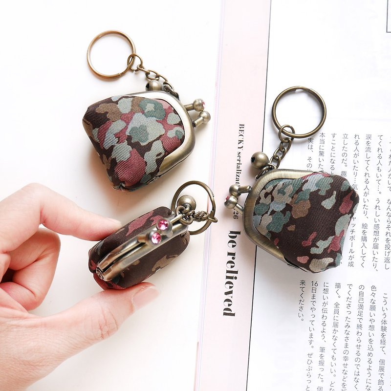 Accidental Traveler Rhinestone Exquisite Mouth Gold Case/Key Ring/Wedding Accessories [Made in Taiwan] - กระเป๋าใส่เหรียญ - โลหะ สีม่วง