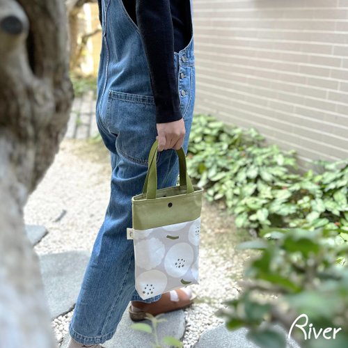 River │手作袋包 │ 【River】小散步包/原創設計布料/棉花糖/米