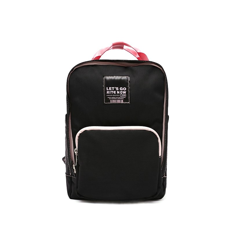 RITE x PINK RUN series-sports version loose heart bag-black - Backpacks - Polyester Black