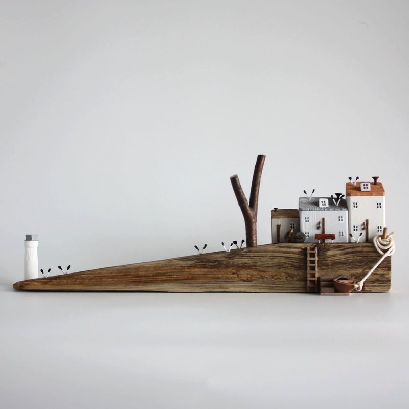 Driftwood interior - The sound of the waves and seagulls - W673 - ของวางตกแต่ง - ไม้ 