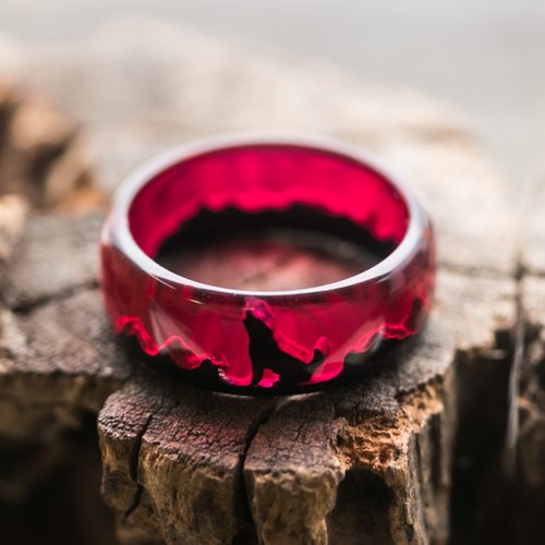 Red resin store ring