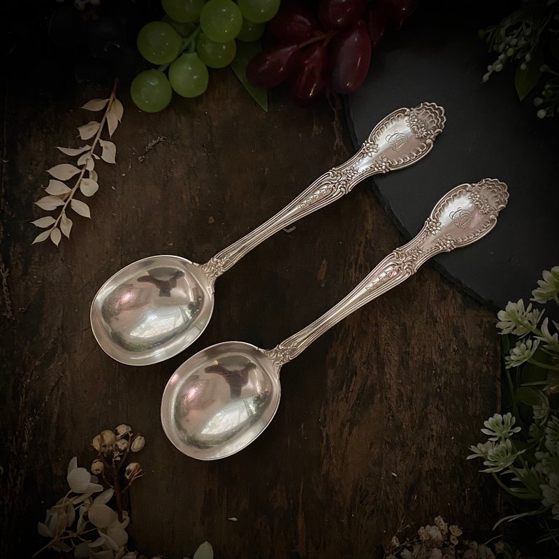 頂級銀器美國Tiffany純銀1892年製Richelieu樣式百年訂製款濃湯匙 - 刀叉/湯匙/餐具組 - 純銀 銀色