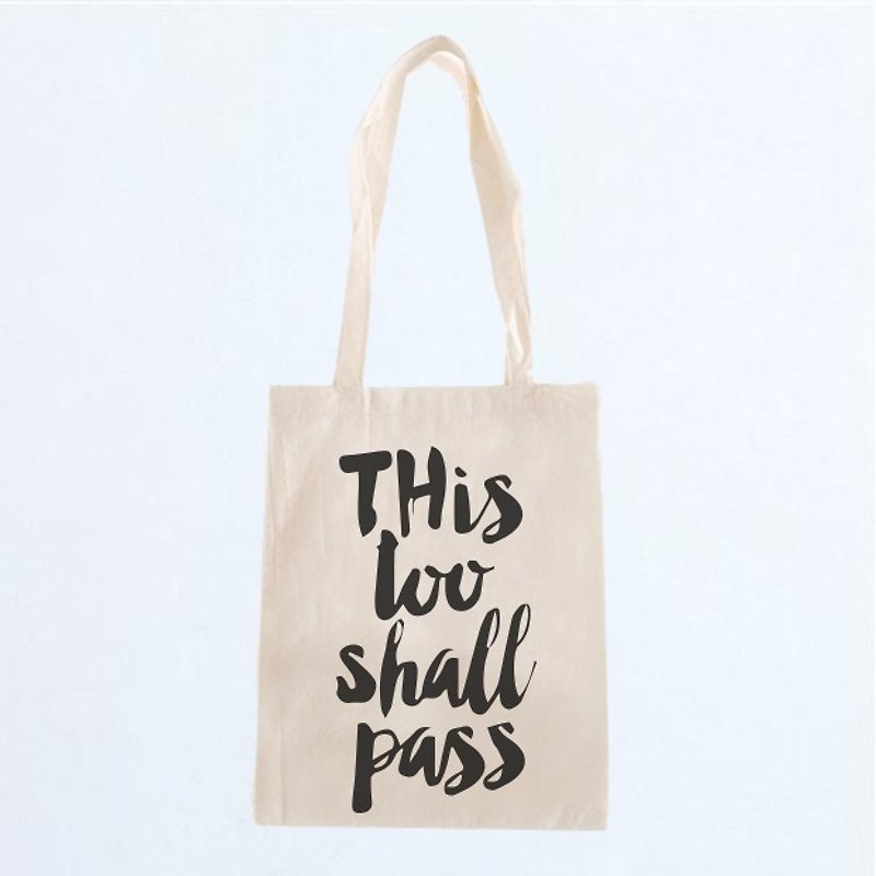 ICARUS Icarus original trend design bag / canvas bag / laptop bag / shoulder / portable THIS TOO SHALL PASS - Handbags & Totes - Cotton & Hemp 