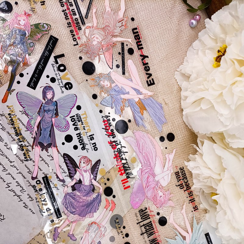 WF770時尚模特Fashion model/ 紙膠帶 Masking Tape - 紙膠帶/和紙/PET - 塑膠 多色