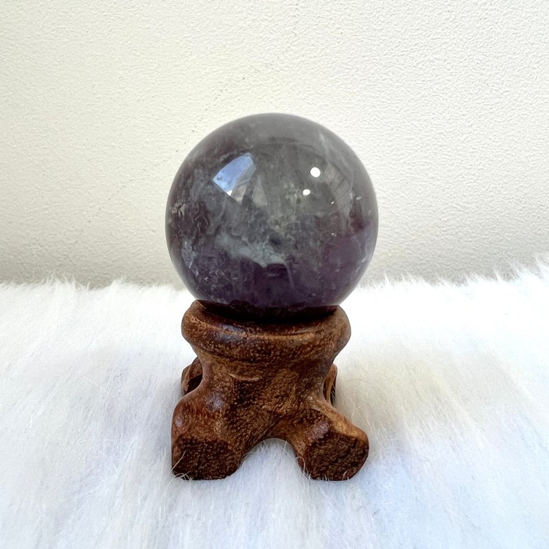 Purple Stone ball | crystal | crystal ball | crystal ornaments - ของวางตกแต่ง - คริสตัล สีม่วง