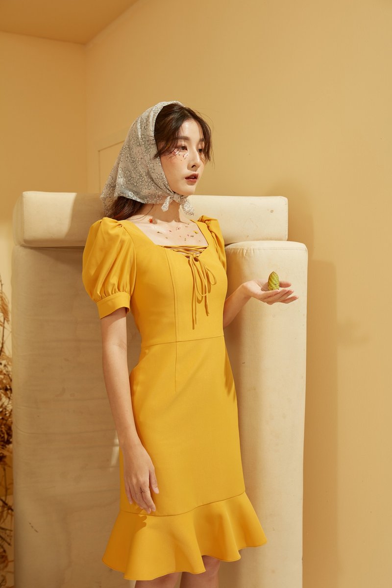 アンドレア ドレス - イエロー - ワンピース - その他の素材 
