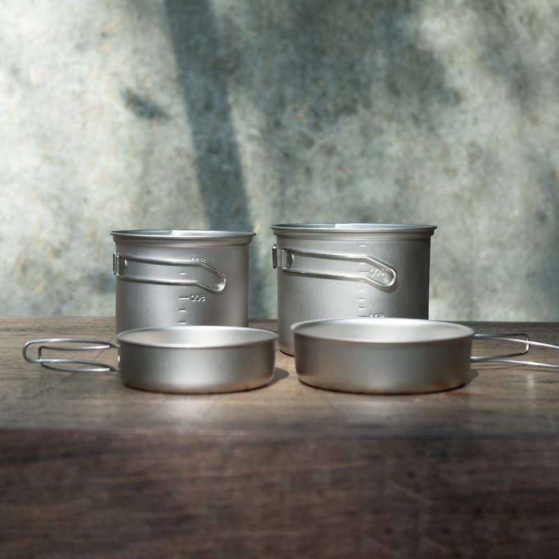 EPIgas Titanium Cookware Set T-8001 [2 pots and 1 lid] - กระทะ - โลหะ 