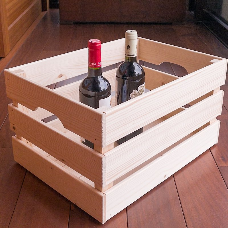[Box + Lid] Universal log storage box made in Taiwan has been assembled - Storage - Wood Khaki