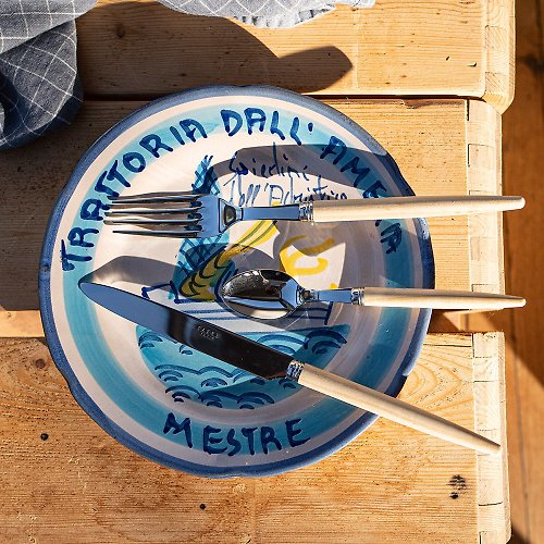 Sabre Paris Sabre Paris-Jonc 法風畫家系列 | 主餐刀| 亮面 | 淺色木