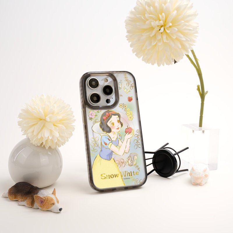 迪士尼 白雪公主 iPhone16 SamsungS25 燙金字氣墊標準鏡面手機殼 - 手機殼/手機套 - 塑膠 多色