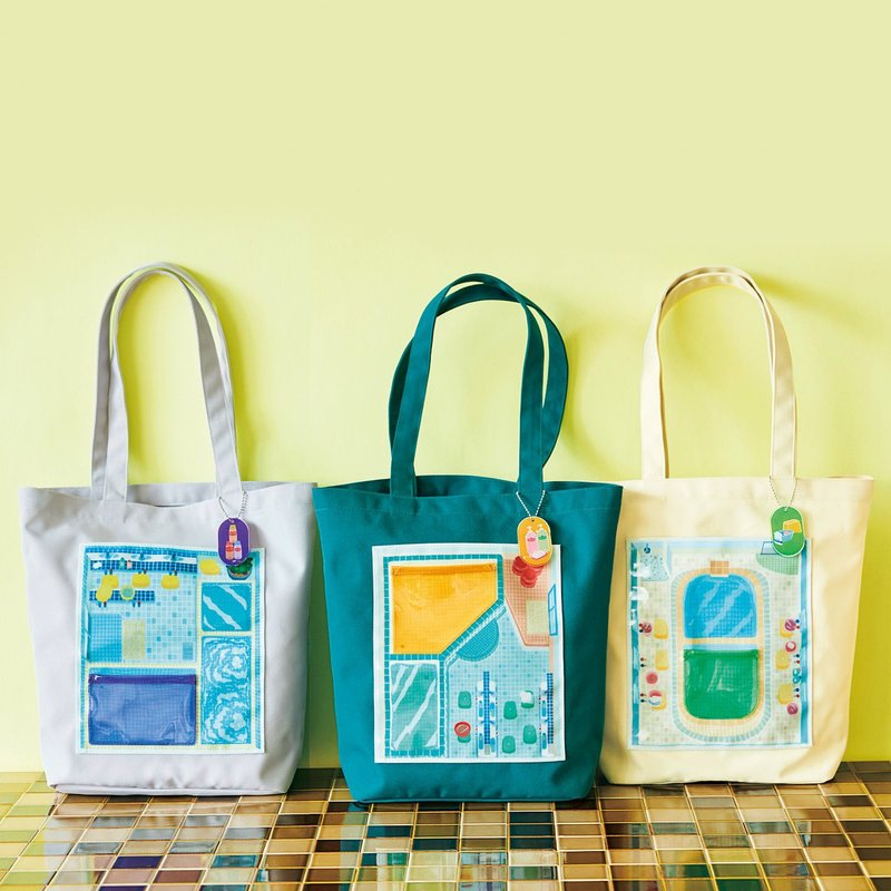 Get a New Year’s gift [YOU+MORE!] Japanese-style public bathhouse tote bag with any purchase you make - Handbags & Totes - Other Man-Made Fibers 