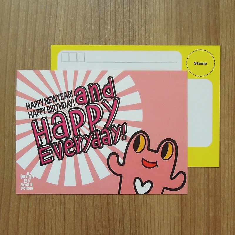 Y planet _ happy postcard - Cards & Postcards - Paper Pink
