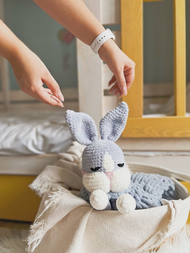 Bunny pj bag gift for baby, plush rabbit gift for Christmas