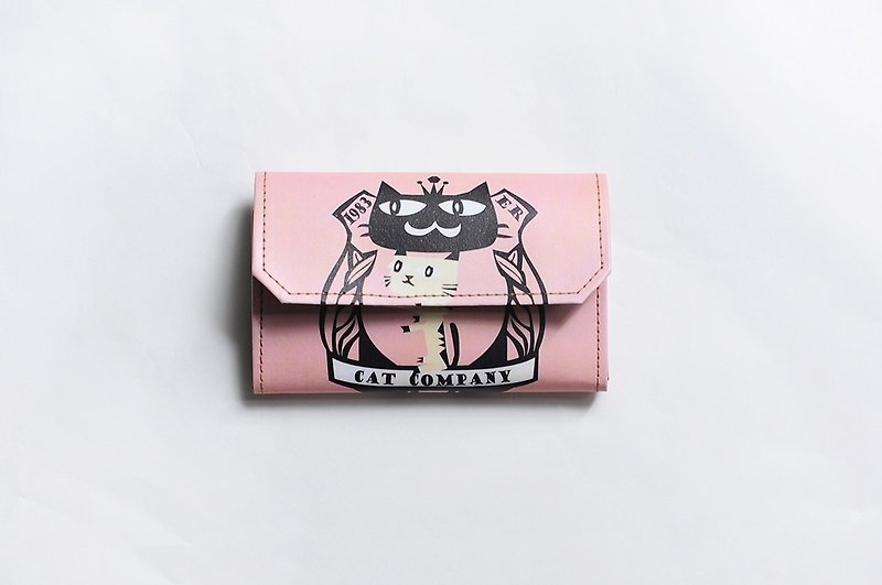 小紙包/卡片零錢包-小貓兩三隻 - 零錢包/小錢包 - 紙 粉紅色