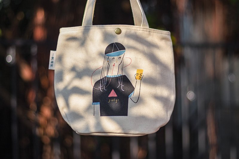 [You in Autumn Twilight] Handmade canvas multi-pocket small handbag - กระเป๋าถือ - วัสดุอื่นๆ ขาว