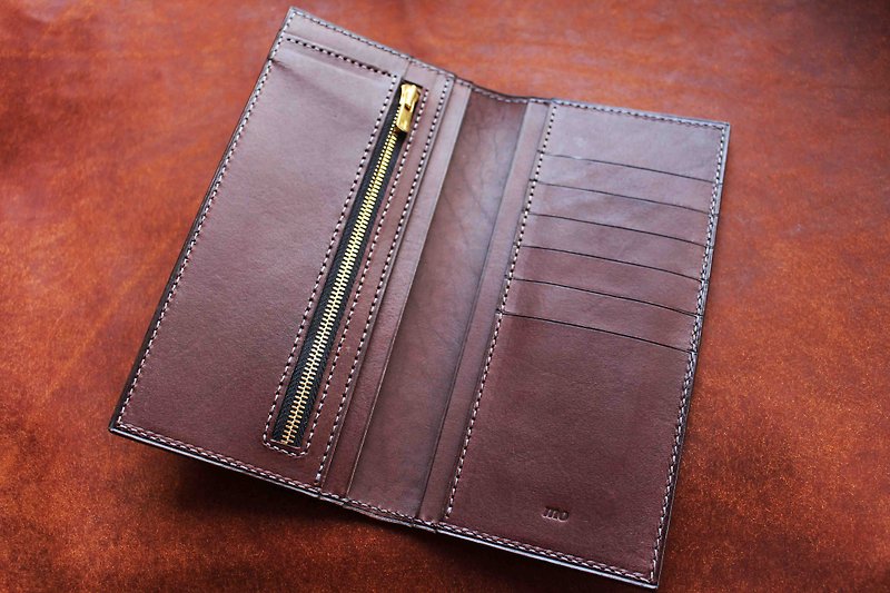 VULCAN Wallet Lightweight Coin Holder Italian Through Dyed Vegetable Tanned Leather