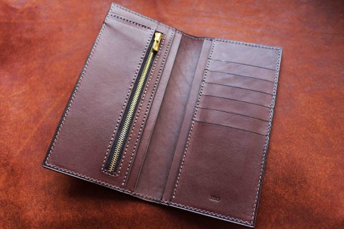 VULCAN LEATHER 精品手工皮件 VULCAN Wallet 輕薄零錢長夾 義大利透染植鞣革 多色可選