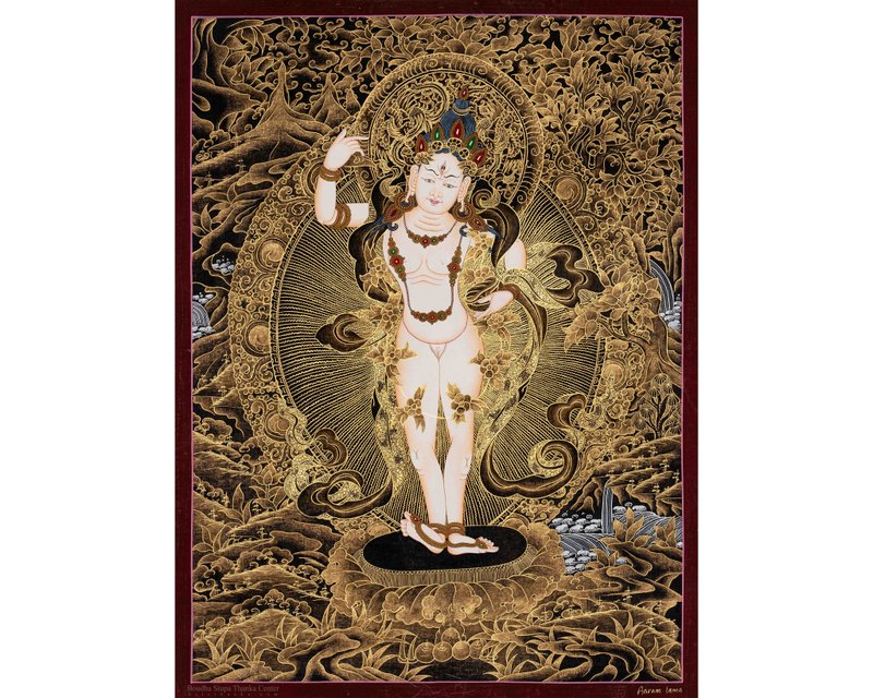 Tibetan Thanka Yeshe Tsogyal - Wall Décor - Other Materials Multicolor