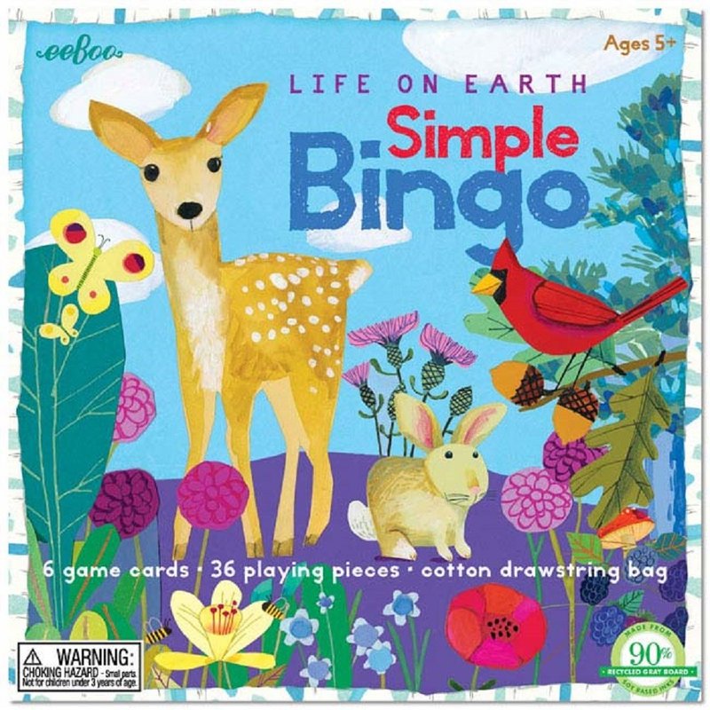 eeBoo 賓果系列 - Life on Earth Simple Bingo 基礎賓果遊戲 - 桌遊/卡牌 - 紙 