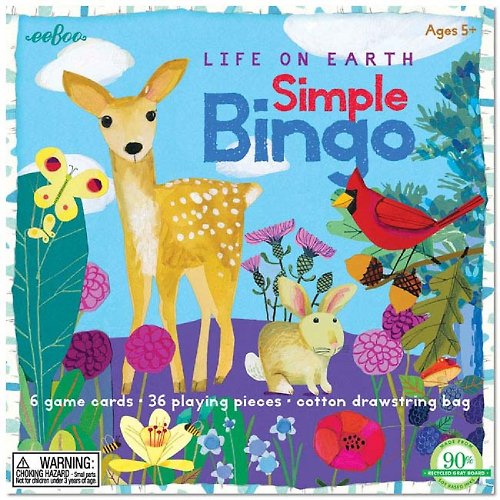 eeBoo 台灣總代理 eeBoo 賓果系列 - Life on Earth Simple Bingo 基礎賓果遊戲