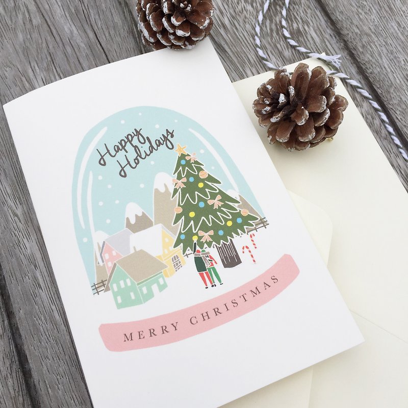 スノーパラダイスクリスマスカード2016/3つで1つ無料 - カード・はがき - 紙 